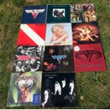VAN HALEN collection of 12” singles + LP’s including 5150, Van Halen, The Unlawful Carnal Knowledge,