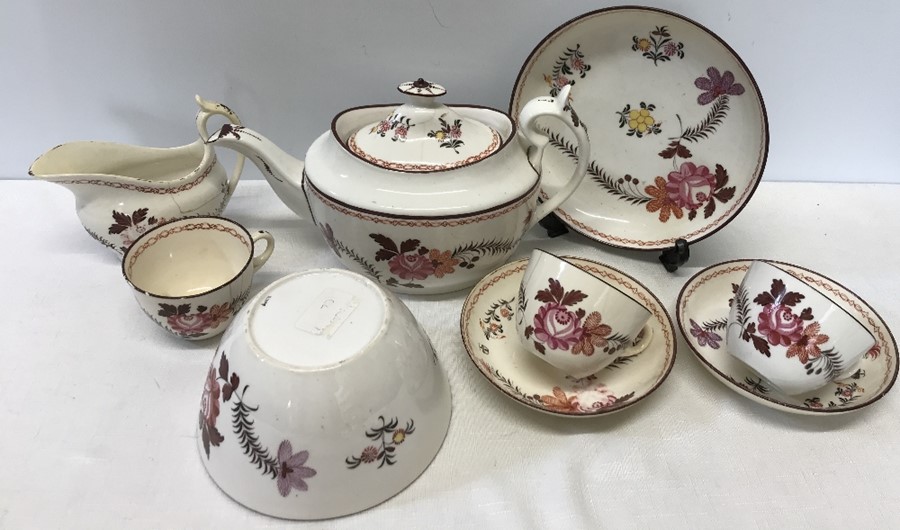 An early part Minton tea service, 1800-1816 with a letter of verification from Royal Doulton Museum,