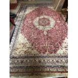 Good quality silk carpet square, 2m 33 x 3m 43cms.