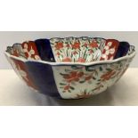 A 19thC Imari pattern bowl, 25cms d in good condition.