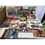 A large quantity of motorcycle related books including Ducati, 100 years of motorcycles etc.