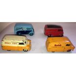 Five Dinky playworn vans to include Kodak Bedford 480, Dinky Toys Bedford, Royal Mail Van 260,