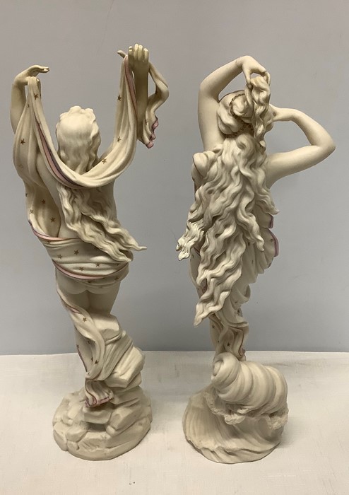 A pair of Royal Worcester Parian semi naked female figures. 39cms h. Condition ReportRestoration - Image 4 of 8