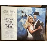 Framed film poster, MEMOIRS OF AN INVISIBLE MAN. Chevy Chase, Daryl Hannah 1992, Warner Bros. 75 h x