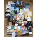 Large collection of books, mainly maritime and sipping related inc Lost Voices of the Titanic, Grand