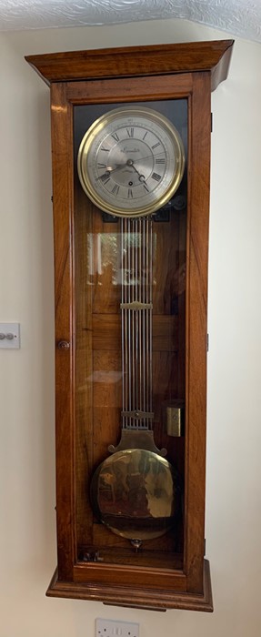 Lepaute Horl.du Roi. c1850. Month duration timepiece. Vienna style walnut wall clock, single train - Image 2 of 10