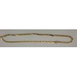 A 9 ct gold chain necklace. 45cms l. 12.6gms.