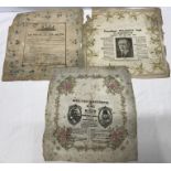 Early 20thC souvenir napkins, King and Queen visit to Manchester 1921, President Wilson visit to