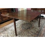 A 19thC mahogany drop leaf dining table, 164cms extended x 117 x 73cms h.