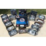 Corgi James Bond collection including film reel 8 and 4 piece sets, various cars, gyrocopter,