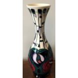 A contemporary Moorcroft vase tublined with Charles Rennie Mackintosh design. 26cms h.