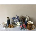 Ceramics to include Crown Staffordshire Hunting Scene mug, Hornsea pottery 'Spooner Invitation