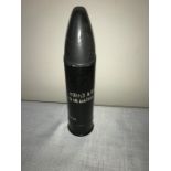 A 1970's riot police rubber bullet marked 1.5 in baton, LZAZ. Marked to base 1/72 FPL.