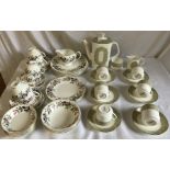 Royal Doulton part coffee set, Sonnet H5012, 15 pieces and Wedgwood part tea and dinnerware,