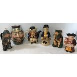 Toby Jug collection inc Tony Wood jug and teapot, Roy Kirkham, Manor and Leonardo.