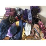 A quantity of gentlemans vintage ties including bow ties.