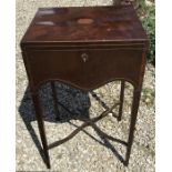 Victorian mahogany work table, 75 h x 44 w x 36cms d. Condition ReportSplit and warp to top,