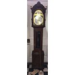 A walnut cased reproduction longcase clock. Robert Blandford. 169cms h. 40cms to base width.