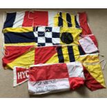 Shipping Line International Code flags including sewn cotton ''Goodnight'' each panel 46 x 54cms and