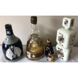 Copeland Spode commemorative decanter 20cms h with Bols musical ballerina bottle, Drioli cherry