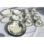 Royal Doulton Autumn's Glory part tea and dinnerware, 7 plates 21cms, 3 bowls 20cms, 5 small bowls