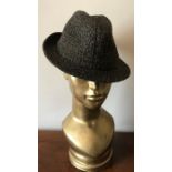 Gentleman's Harris Tweed hat by Dunn & Co, size 7 1/8.