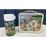 Walt Disney's Micky Mouse Club lunch box tin with flask, Aladdin Productions Inc.Condition