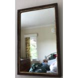 A mahogany wall mirror. 72 x 46cms.