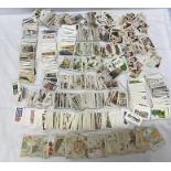A large collection of Wills, Players, Gallaher's cigarette cards and Brook Bond tea cards with J Wix