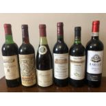 Six bottles of vintage wine to include Château Léoville Barton Saint Julien 1971, Gaudio Amilcare