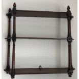 A 19thC mahogany wall shelf.