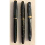 Three vintage fountain pens to include Waterman, lever fill, Parker Sonnet fountain pen, Chinese