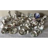 A quantity of miniature ceramics including Spode, Coalport, Palissy, Hammersley, Royal Crown