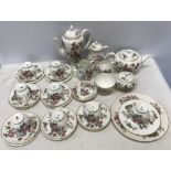 Wedgwood Charnwood WD 3984. Floral with butterfly decoration. 32 pieces. Condition ReportGood