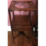 A 19thC mahogany washstand with drawer to front. 36cms square x 81cms h.