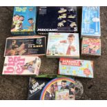 Vintage toys and games to include Meccano, Kerplunk, Scrabble, Big Ear, TV Bingo etc.