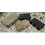 Four vintage suitcases, Revelation canvas covered and others.