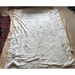 Two quilts, Ex Fred Elwell's house and various white linen pieces. Quilt with Gabribaldi panel 242