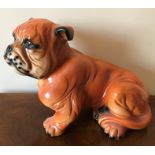 A chalk bulldog. 43cms l x 32cms h.