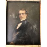 An oil on board portrait miniature in gilt frame. Dr. George Green Sampson. b. 1804 d. 1885. Surgeon