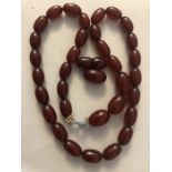 Cherry amber beads, 1 loose bead and a threaded clasp. 20.4gms.