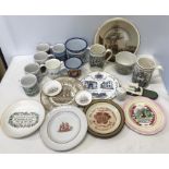 Selection of maritime shipping design pottery decorative plates inc Hull Trinity House, Wedgwood