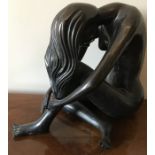 Bronze naked female figure. 29cms h, unsigned.