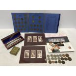 Mint stamps, Diana Princess of Wales, Churchman's cigarette cards x 6 boxers, Hohner super chromatic