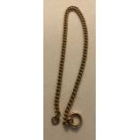 A gold chain bracelet marked '10'. 6.1gms. 19.5cms l.
