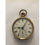 An 18 carat gold cased pocket watch. 41.8gms total.