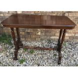 Edwardian mahogany window table, 90cm w x 67cm h x 44cm d.