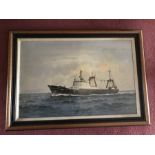 George P. Wiseman, watercolour, ships portrait of the St. Jasper of Hull, signed L.R. 1968, 44 x