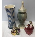 Ceramics, glass etc including Royal Doulton Autumn Breezes HN1934, pansy vase with cherub, Caithness