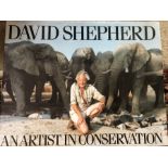 David Shepherd book with signed inscription to front together with signed limited edition print by